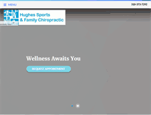 Tablet Screenshot of hughessportschiro.com